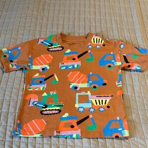NWOT Next Boys Brown Construction Print Tee